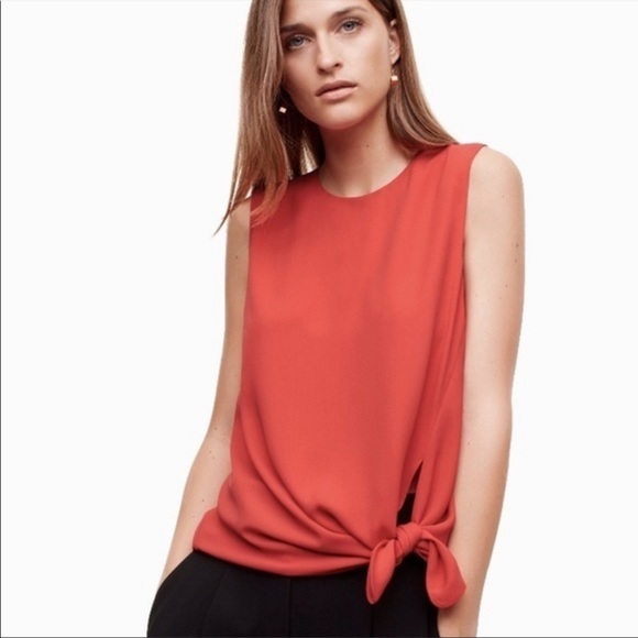 Aritzia Babaton Hopkins Tie Front Tank Top Size XS (Red) - Picture 1 of 5